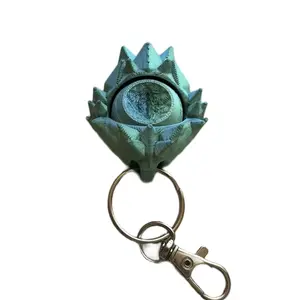 Spinning eye keychain 3D printed