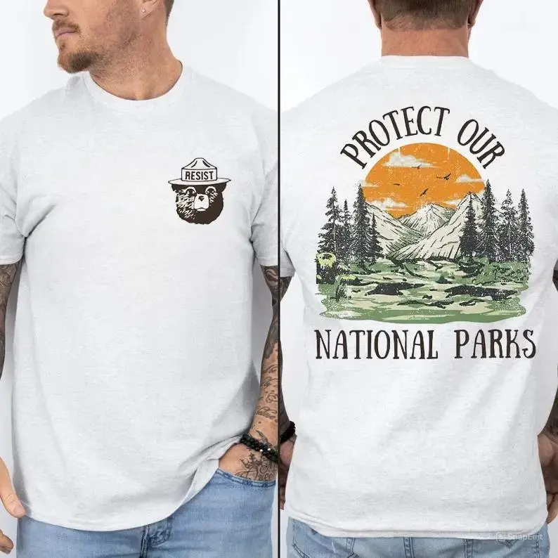 Funny Protect Our National Parks T-Shirt, Made in USA, Full Sizes & Colors, Gift for Men and Women, Outdoor Nature Graphic Tee