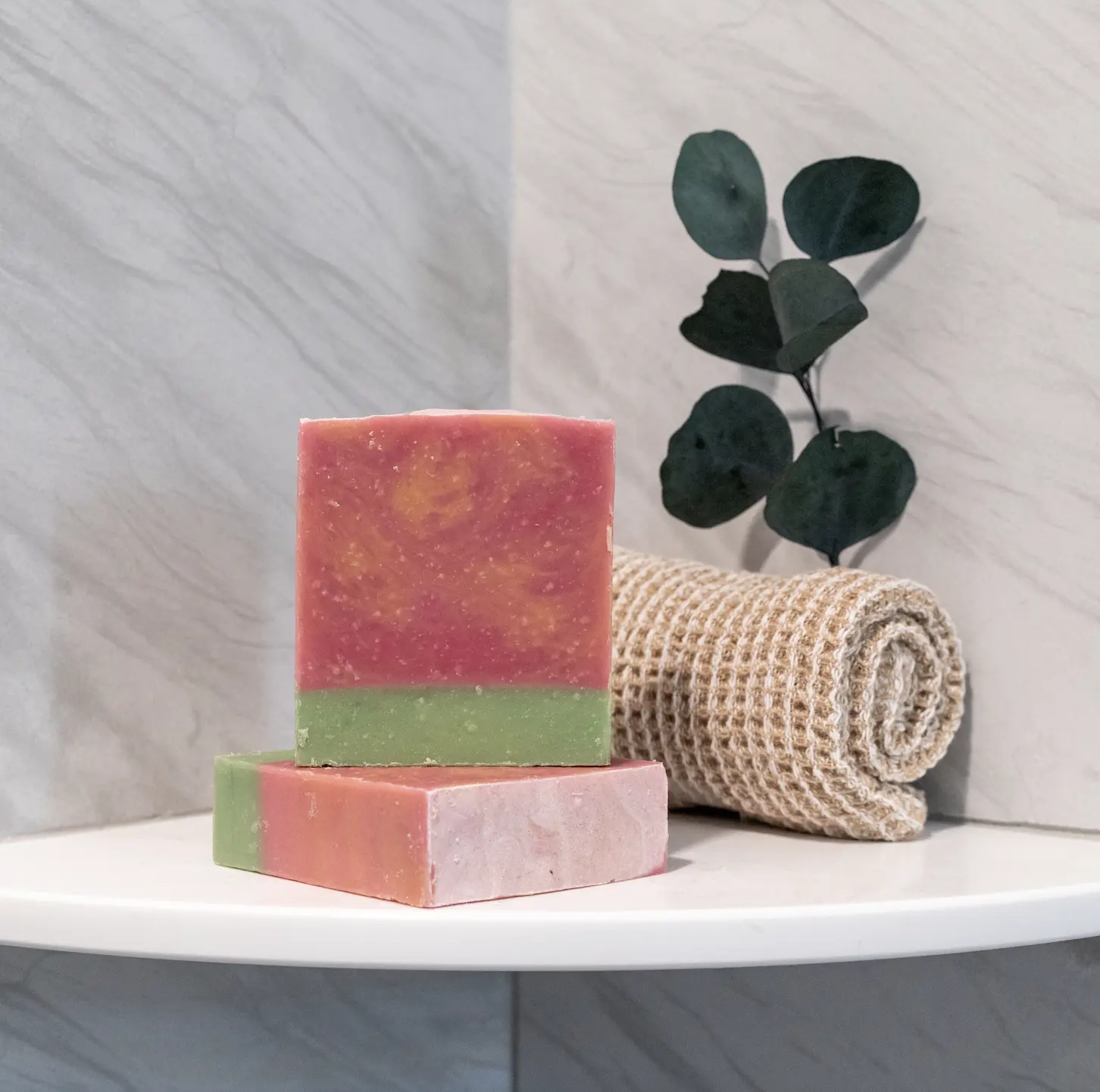 Watermelon & Apricot Soap Bar - Handmade, Cold Process, 4 oz, Ideal for Skin Care, Fun Scent, La Petite Arti