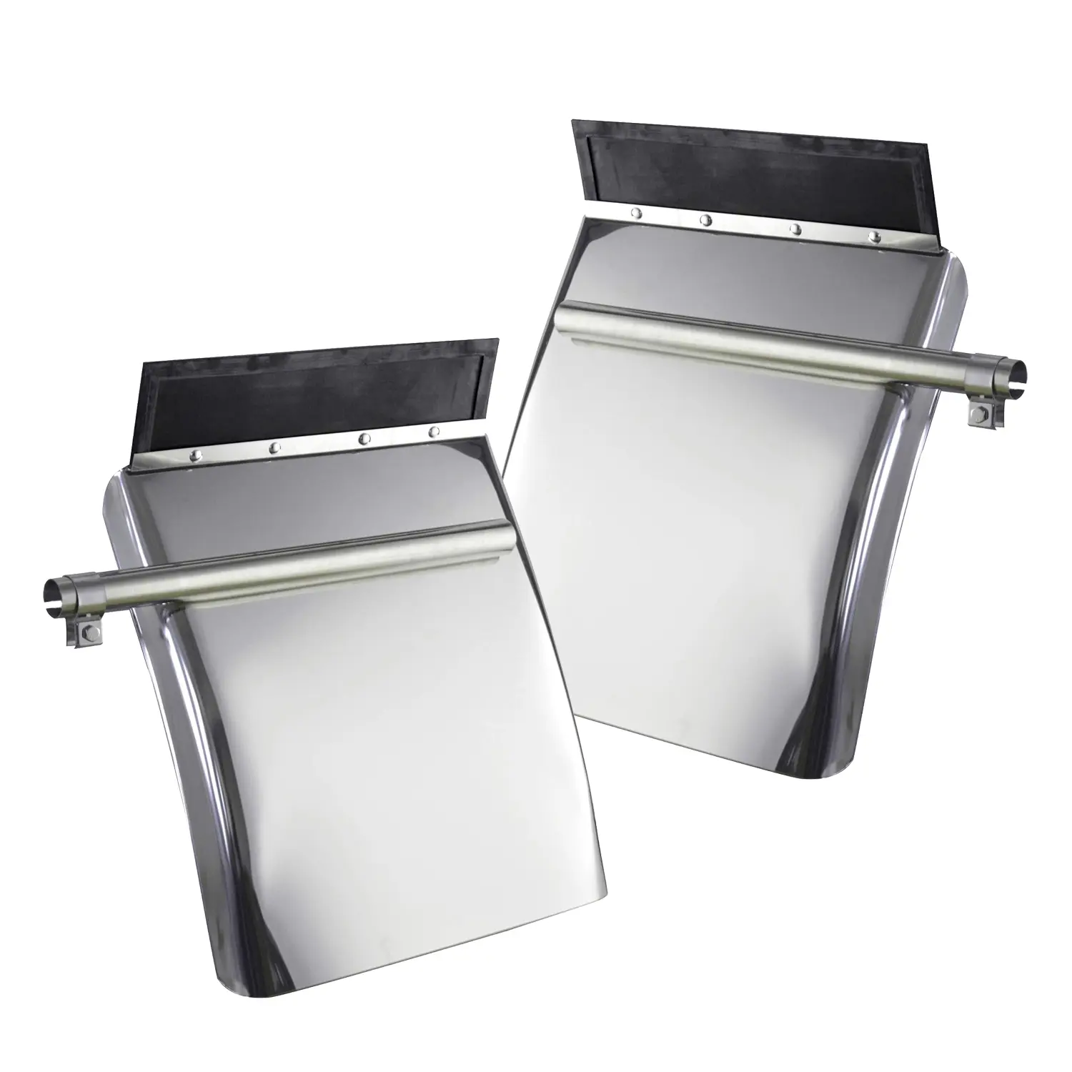 2-Pack 24"x29" Stainless Steel Quarter Fender Mud Flap Hangers, Bolt Mounting Bracket Included, Automotive Exterior Accessories for Semi Trucks