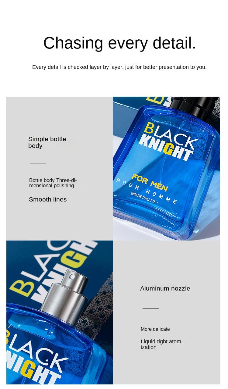Black Knight Men's Perfume 100ml, Long Lasting Woody Fragrance Eau de Toilette, 3 Scents Optional for Daily Dating, Gift for Men