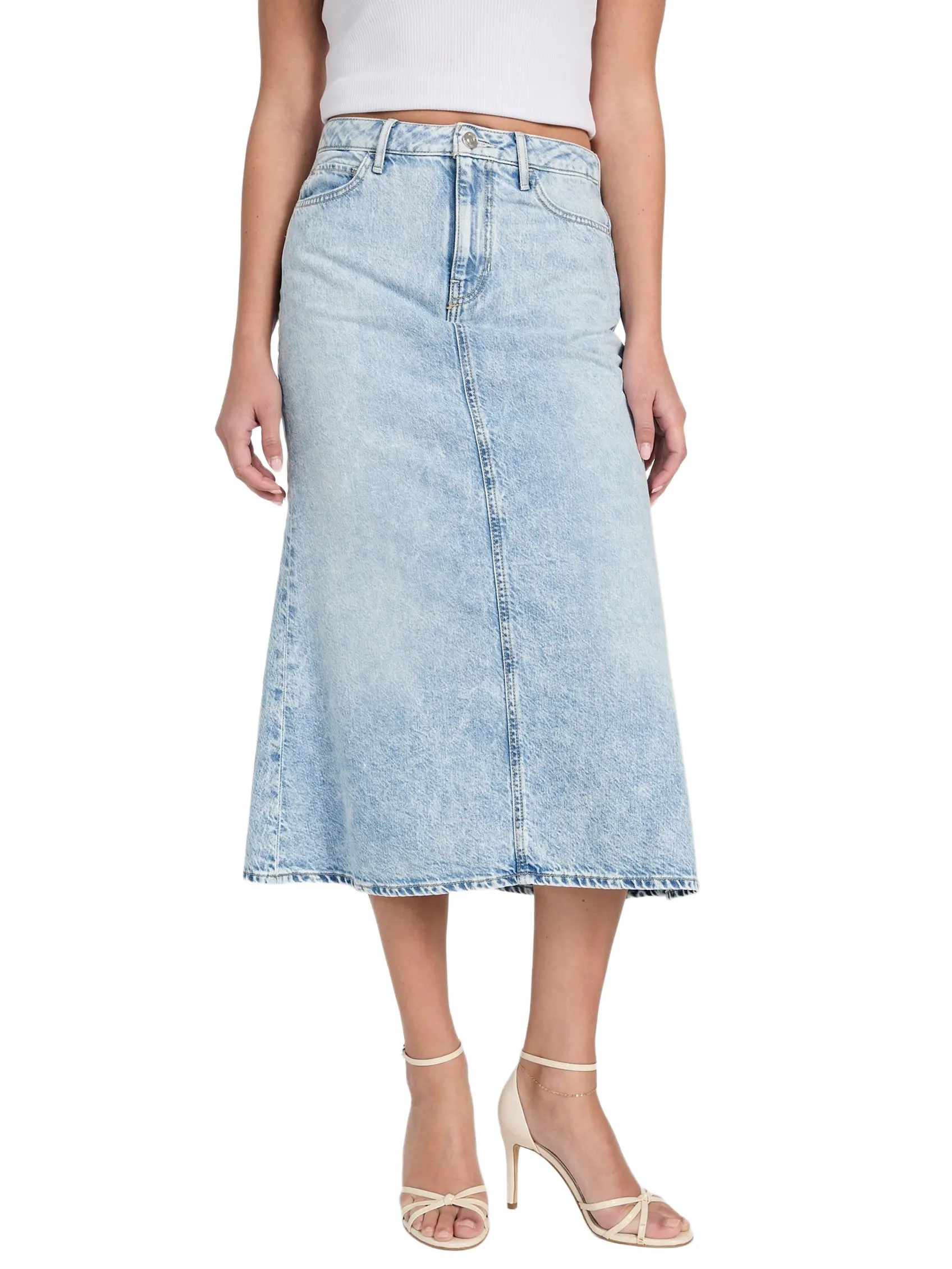GUESS Female Eco Thaiss Denim Midi Skirt