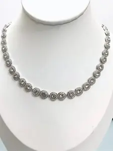 Tennis Chain Necklace, Sparkling Rhinestones Chains, Stylish Choker, Modern Versatile Accessories, Fashion Jewelry for Party, Daily Clothing Decor, Trendy All-match Exquisite Jewelry for Birthday Gift