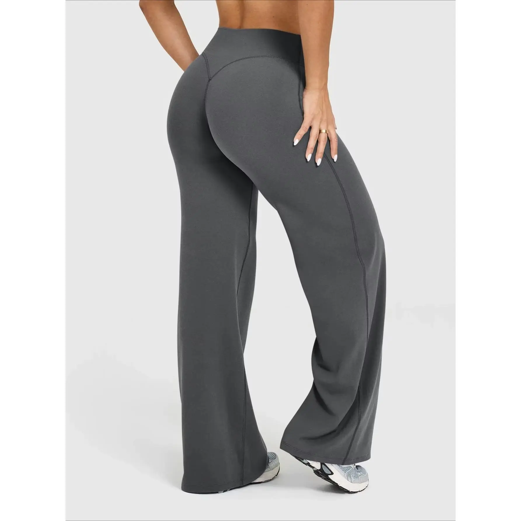 Women's High Waisted Straight Leg Yoga Pants - No Front Seam, Naked-Feel Soft Leggings, Tummy Control Butter Soft Activewear Vibes for Pilates, Running, Leggings For Women