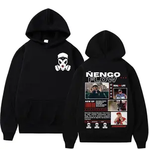 Rapper Nengo Flow Re@l G4 Life Tour 2025 Gr@phic Hoodie Men Women Vint@ge Hip Hop Pop Music Hoody F@shion C@su@l Hoodie