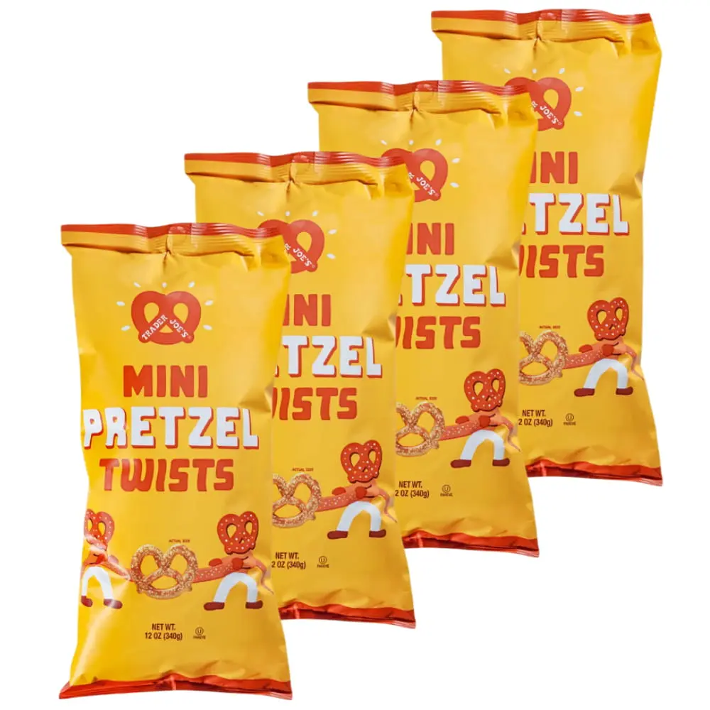 Trader Joe's Mini Pretzel Twists - 4 count Multipack, 12 oz. Crunchy Snack