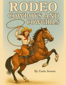 Rodeo Cowboys and Cowgirls Coloring Book by Carla Jensen - Educational Content for Kids Learning Rodeo Events and Culture