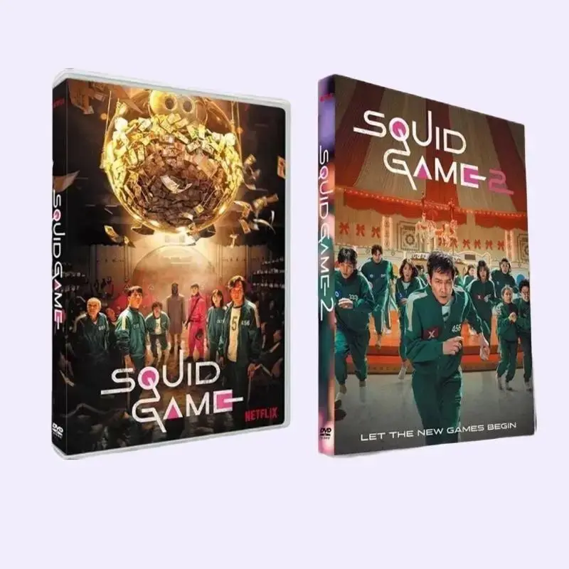 Squid Game 2-Season Complete Edition DVD - Brand New Sealed Modern TV Series for Fans, No Additional Features, No Packaging Changes, Two Season Edition