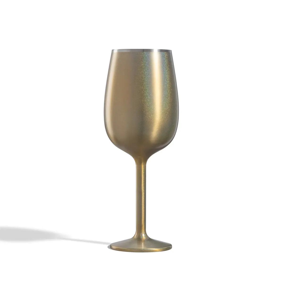 Stainless Steel Stemmed Wine Glass, Gold