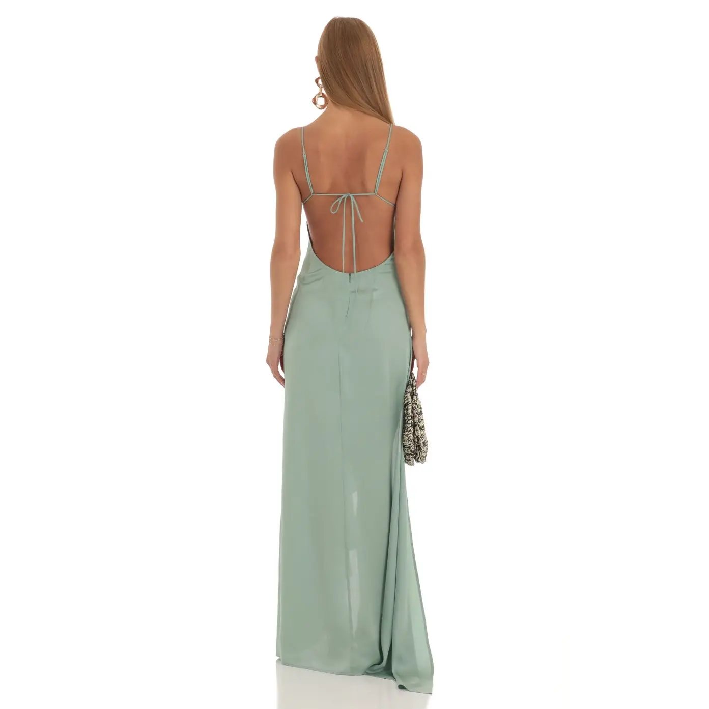 ruffle black maxi dress Otna Ruffle Detail Chiffon Maxi Dress in Black