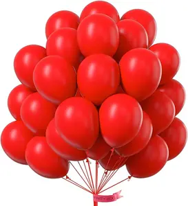 PartyWoo Red Balloons 100pcs 12 Inch Red Helium Balloons for Birthday Graduation Bachelorette Citizenship Firefighter Strawberry Anniversary Cherry Casino Movie Theme Party Decorations Red-Y57