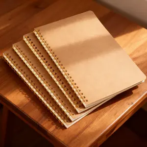 A5 Kraft Paper Cover Notebook Dot Matrix Grid Coil Book Office Notebook Student Exercise Book Spiral Notebook Spiral Notebook Journal Spiral Bound Notepad