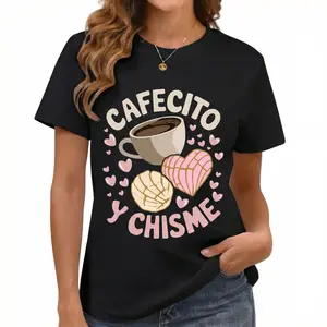Coffee and Gossip Latina Mexican Baked Concha Pastry Conchas T-Shirt Fit Fashion