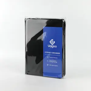 (16PACKS ) 9-Pocket Trading Card Binders Black PU Zipper Card Collection Album