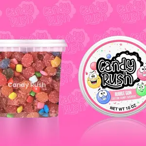 Bubble Gum Cotton Candy Gushers - Sweet Snack, Chewy Candies -Viral  TikTok Candy Bite Tangy  Flavor Fruit Blasts Gushies