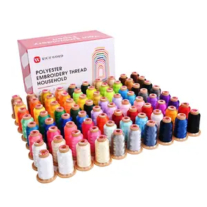 800m*80 rolls multi colors Richword 108D/2 40wt Polyester Embroidery Thread / Sewing Thread for household single needle embroidery machine
