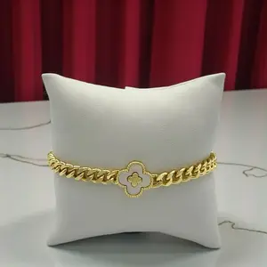 Flower Bracelet - Gold Plated 14k