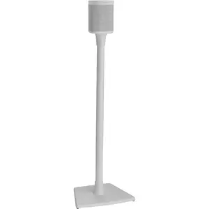 Speaker Stand for Sonos One, One SL & Play:1 -  Fixed Height Speaker Stands w/Built-in  Channels & Easy 3-Step Install  White, Single