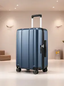 LUGGEX 20 Inch Carry On Luggage, Airline Approved, 100% PC Hard Shell Travel Suitcase with Smooth Spinner Wheels, TSA Lock, Blue