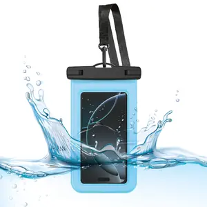 Tidal Waterproof Floating Phone Pouch – IP68/IP69, 360° Protection, Blue/Clear