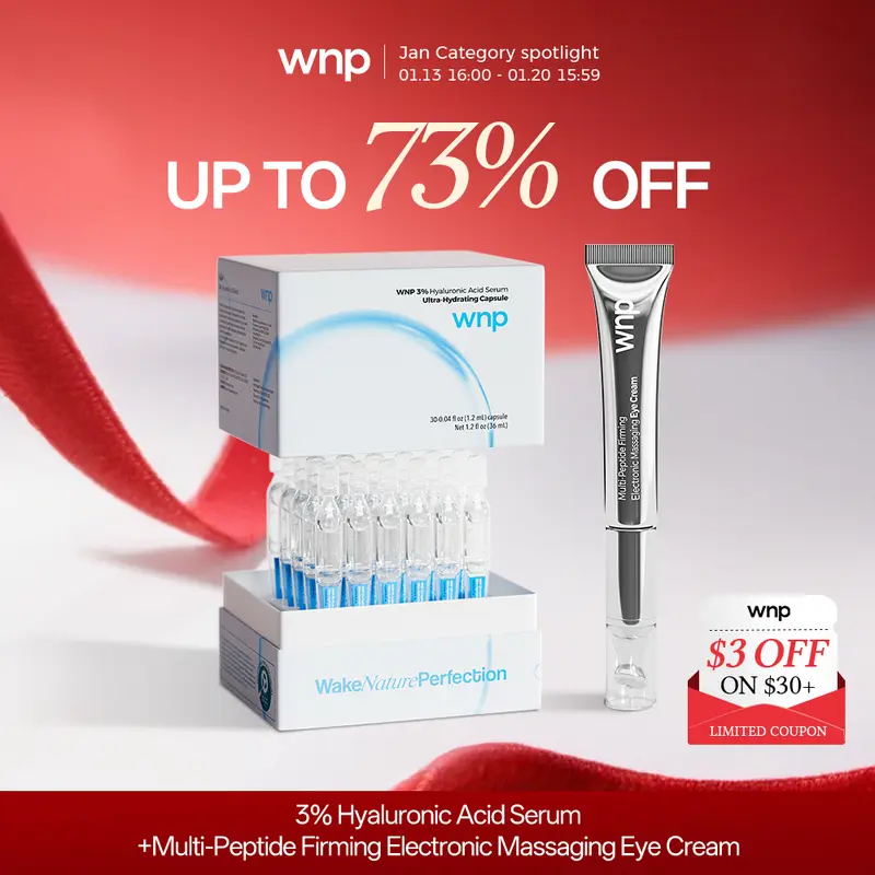 [WNP Official] Electronic Massaging Eye Cream | Built-in vibrating applicator | Helps reduce fine lines and dark circles | Targets puffiness and eye bags | Firms and lifts | Powered by peptides