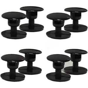 8 Sets Replacement Rivets for Beach Shoe Replacement Button Replacement Parts Compatible for Clog Beach Shoe Strap Repair (Black)