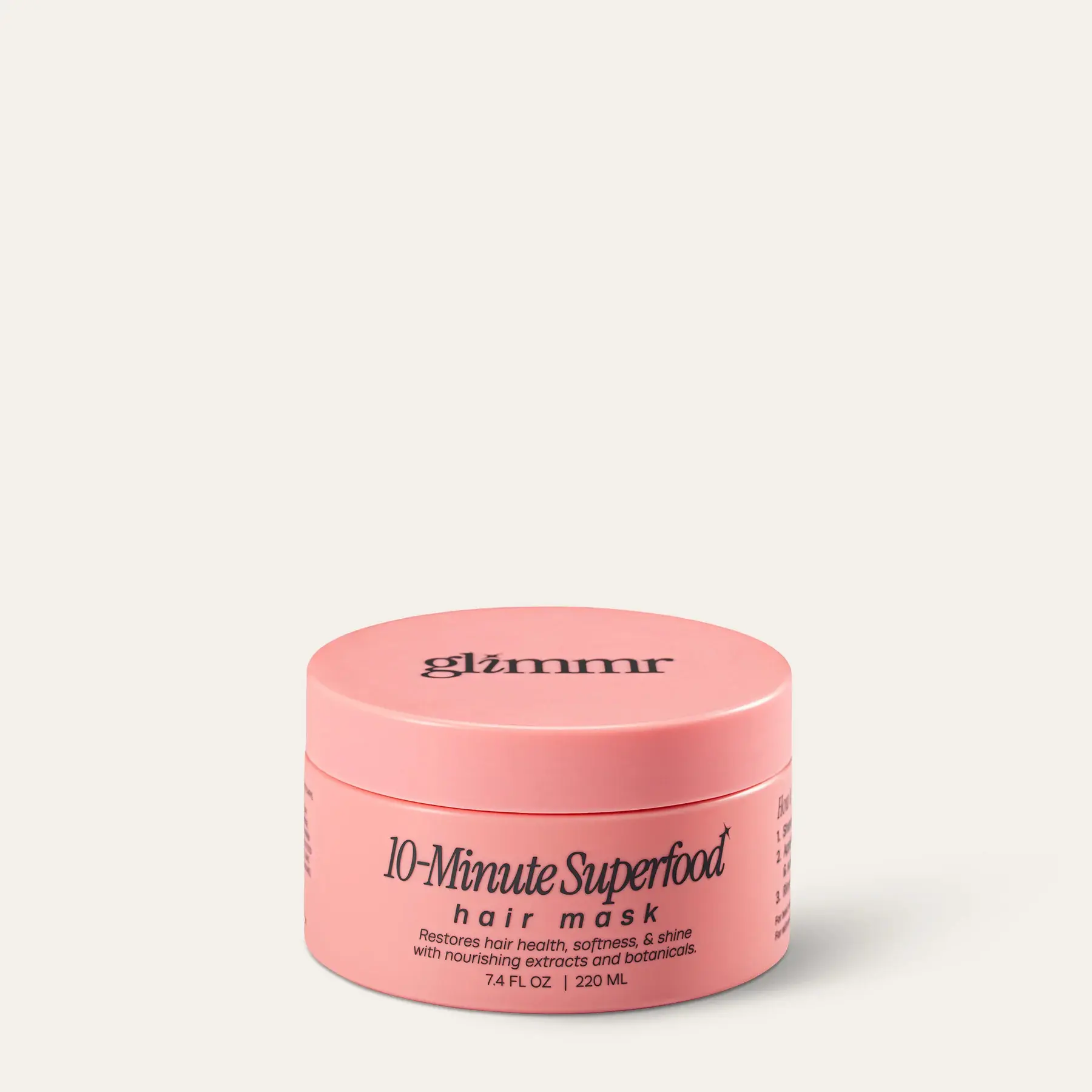 Glimmr 10-Minute Vitamin-Infusion Hair Mask for Hydrating and Moisturizing Hair - Conditioner with Bonding Protein, Castor Oil & Superfood Extracts
