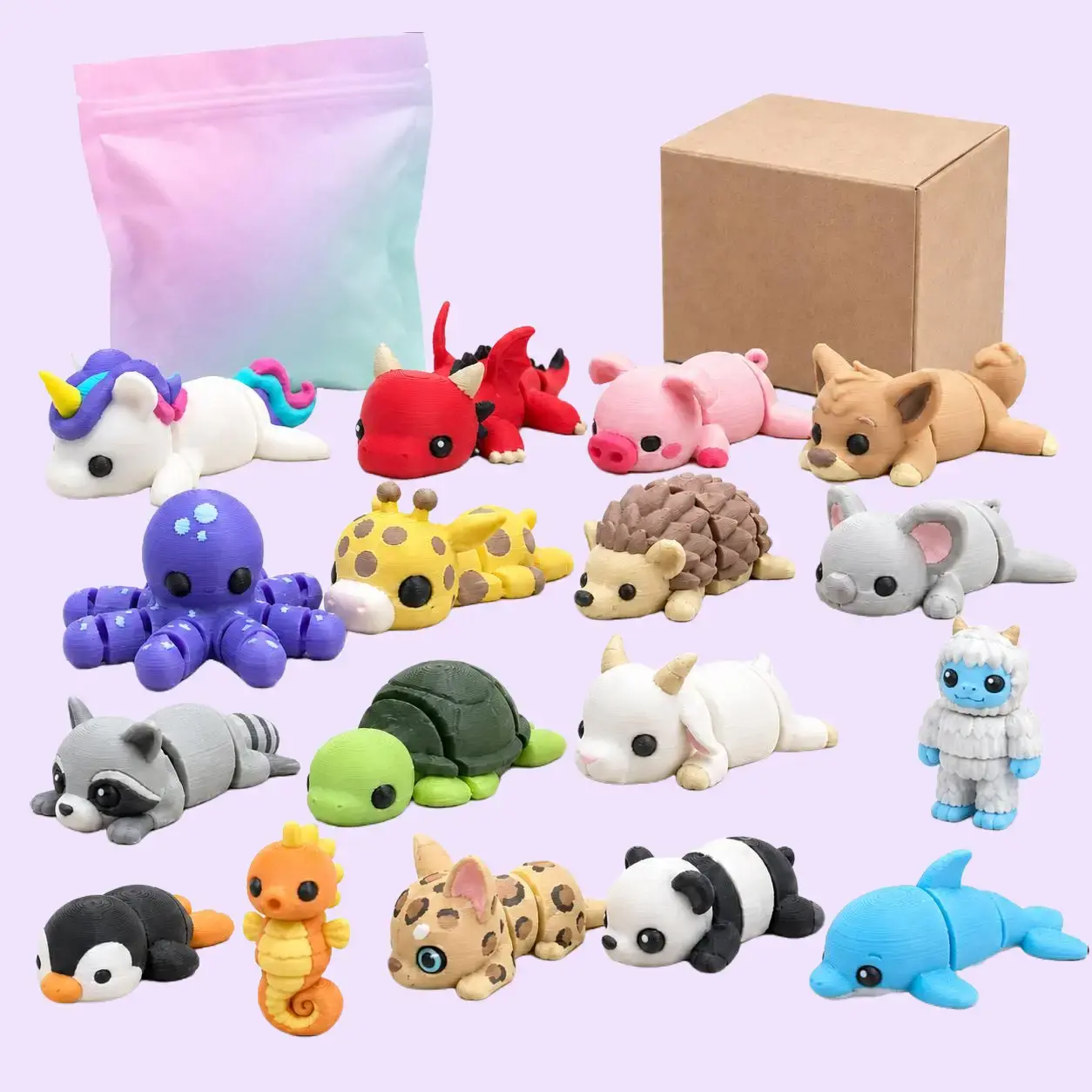 Pick Your Own Mini Pocket Friend Pets | Intricate Articulated 3D Printed Animals | 0.8-1.5in