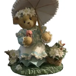 Enesco Cherished Teddies Kimberly "Summer Brings A Season Of Warmth" ~ 203335 Multicolored Bear Figurine from 1997 Collection 4.75" Height Vintage Nostalgic Charm
