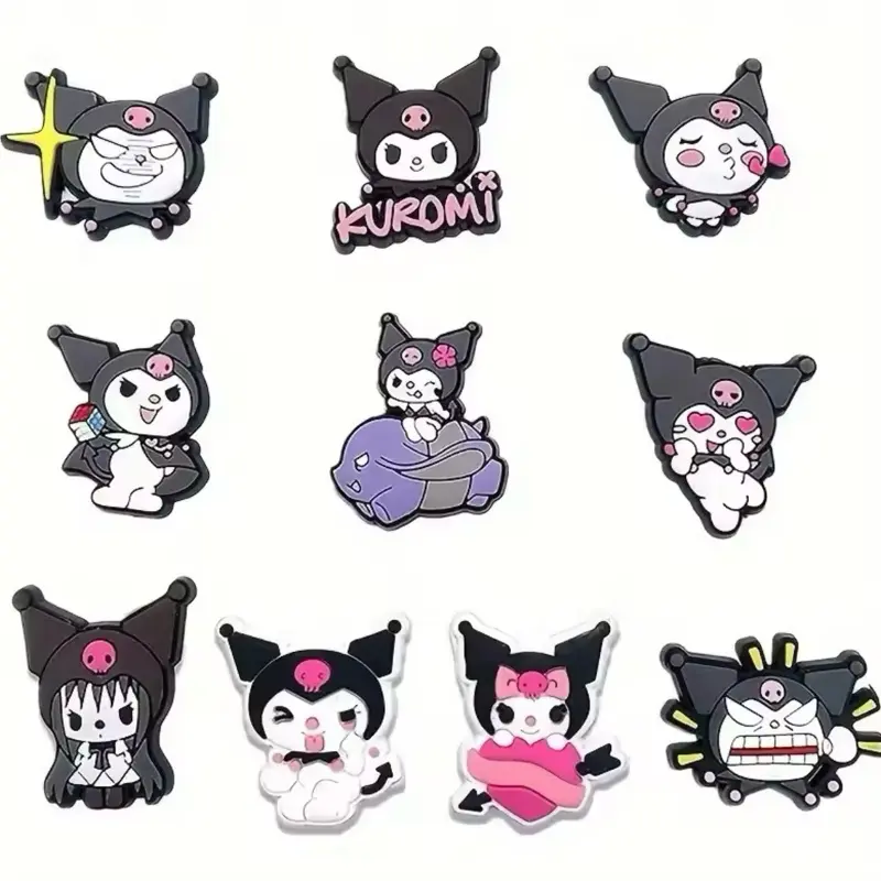 Kuromi Croc Charms - Adorable Anime Inspired Charms for Crocs Shoes - Perfect for Anime Fans and Croc Accessories