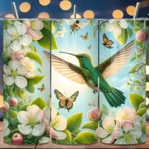 Hummingbird | 20oz Skinny sublimation transfer print out (TRANSFER ONLY, NOT A FINISHED TUMBLER)