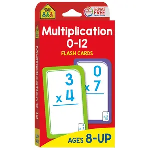 Multiplication 0-12 Flash Cards: 56 Math Cards, 3rd Grade, 4th Grade, Elementary Math, Multiplication Facts, Common Core, Ages 8+, Packaging May Vary