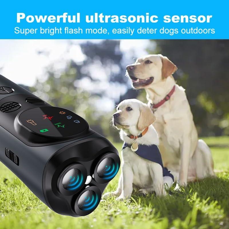 Dog Bark Deterrent Device, Ultrasonic Dog Training Tool, 3X Head anti Barking Device for Dogs Barking Silencer, Modes & LED Light Portable Bark Stopper Indoor & Outdoor, Ltd Dongguan 123 Pet Products Co., Ltd