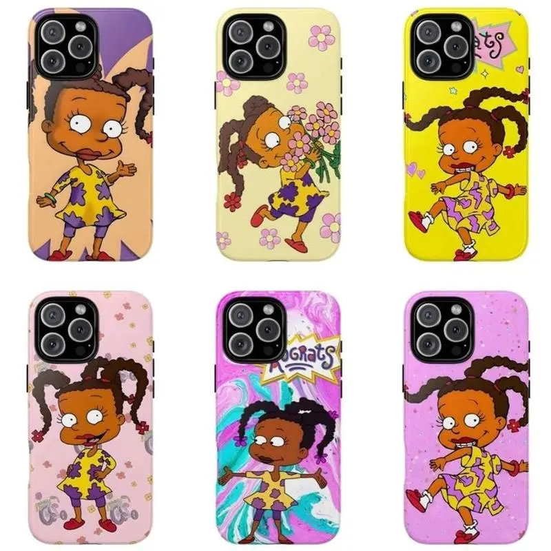 90s Rugrats Susie Polycarbonate Smartphone Case - Cute Cartoon, Multiple Designs, Fade Resistant, Thin Fit, Durable, Lightweight, Compatible with iPhone 11-17 Pro Max/Plus & Samsung Galaxy S23-25 Devices (Y973)