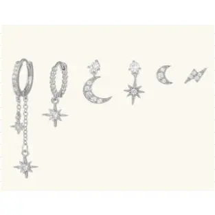 Silver single ear 6 pack E1135