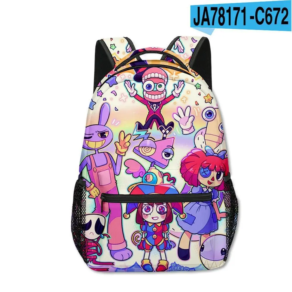 The Amazing Digital Circus Full Print Backpack Unisex Cartoon Casual Daypack Large Capacity School Backpack for Primary & Middle School Students Outdoor Travel Bag