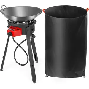 OuterMust TC-01C Outdoor Cooker Wok Station With Cover, Wok