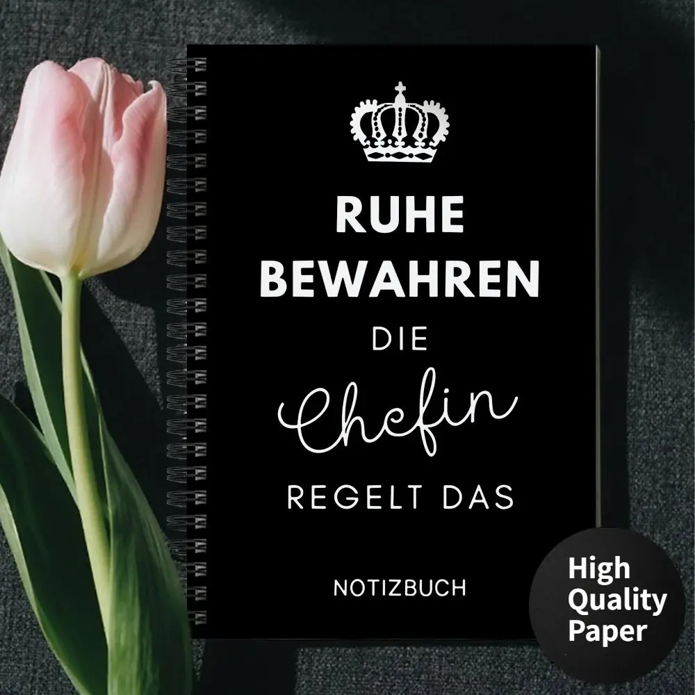 1 pc A5 inch notebook for work - office humor notebook, crown design notepad with inspirational quotes, suitable for colleagues, employees, office supplies, and school stationery