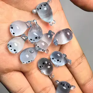 10pcs/20pcs Luminous Mini Resin Seal Ornaments, Cute Collectible Figurines, Creative Desktop Home Decoration Gifts, Random Cute Shapes, Cartoon Luminous Marine Animal Models, Holiday Decorations, Party Favors, Fun Design Gifts