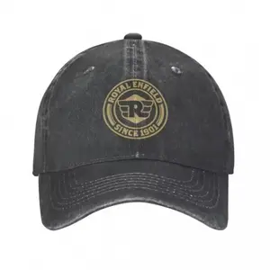 Popular RoyalEnfield vintage washed baseball cap with motorcycle style distressed sunshade