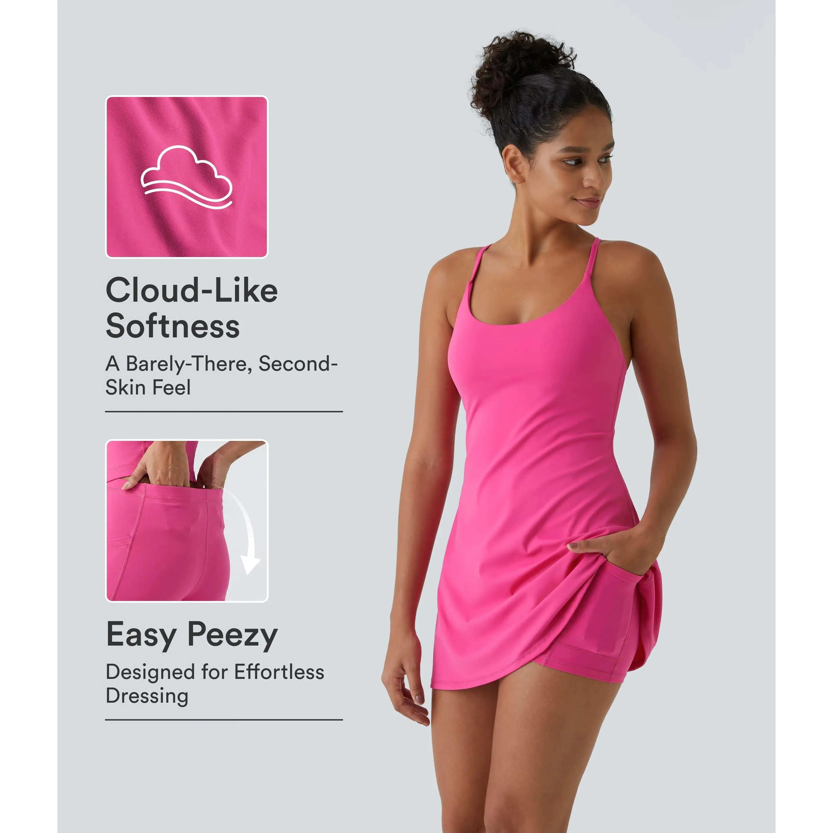 Halara Softlyzero Plush Backless Active Dress-Easy Peezy, Spring Dresses, Dance Dresses for Women Halara Softlyzero Plush Backless Active Dress-Easy Peezy, Spring Dresses, Dance Dresses for Women