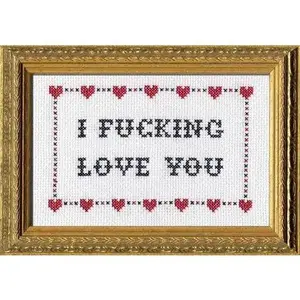 I F*cking Love You Cross Stitch Kit