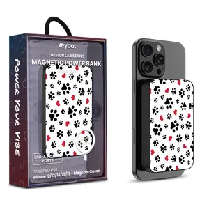 MyBat Pro Design Lab Portable Magnetic Wireless Power Bank, 5000mAh/10000mAh Travel Battery Fast Charging Power Bank  for Smartphone