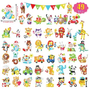 49pcs DIY Diamond Painting Kit, Diamond Art Tools, Cartoon Animal Mosaic Stickers, Engaging Craft Set for Kids and Adults, Perfect Gift for Creative Fun