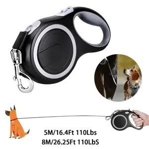 Retractable Dog Leash 16/26Ft Heavy Duty Dog Leash for Dog up to 110 lbs One-Handed Brake Pause Lock Adjustable Dog Leash Retractable Leashes