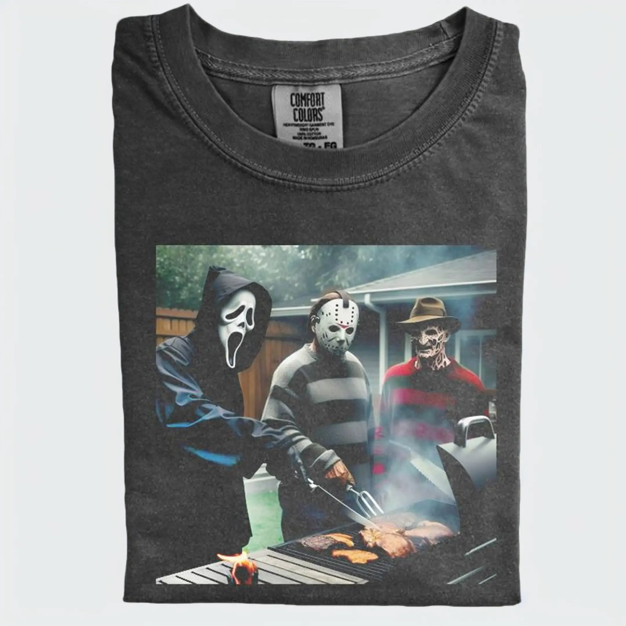 Retro Funny Ghost Face Micheal Myerrrs crossover episodes T-shirt, Funny Adult Halloween 2025 Tee Shirt, Halloween Apparel Menswear Top Crewneck Stree