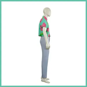 Anime Movie Saja Boys Abby Cosplay Costume Boys Soda Pop Group Green Printing Shirt Top Outfit Concert Wig Man Carnival Suit