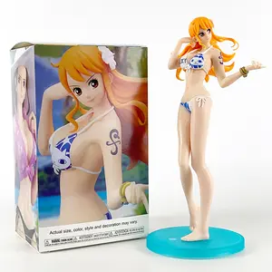 One Piece Swimsuit Nami Nico Robin Princess Vivi & Mermaid Shirahoshi 7.87" Anime Figure Set Classic Sexy Beach Collection Perfect Gift for Collectors High-Quality Materials Vibrant Design