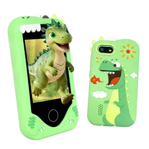 Kids Smart Phone Toy, 2.8 Inch High Definition Dual Camera Touch Screen Children's Phone with Dual Lens, Christmas Birthday Gift Dinosaur Toy Phone for 3-10 Year Old Boys, Travel Preschool Learning Toy