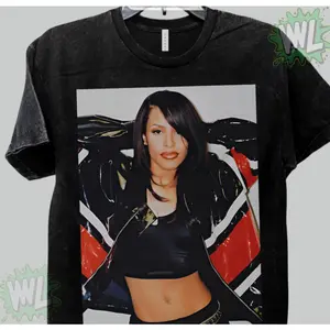 Aaliyah Vintage 90s Tee Retro R&B Hip-Hop Music Graphic Shirt